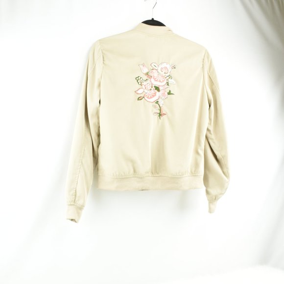 Candies Jacket Size M Ruffle Front Floral Back - Picture 7 of 8